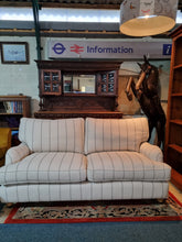 Load image into Gallery viewer, Arundel Sofa In A Lovely Stripe Fabric With Matching Foot Stool - Charlotte Rose Interiors