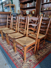 Load image into Gallery viewer, Ladderback Dining Chairs In Ash & Oak Set Of Eight
