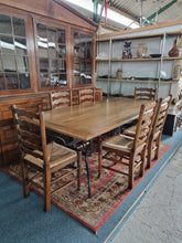 Load image into Gallery viewer, Oak Planked Top Dining Table