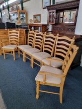 Load image into Gallery viewer, Ladder Back Dining Chairs Set Of Six Four Chairs And Two Carvers - Charlotte Rose Interiors