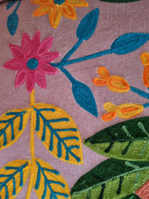 Load image into Gallery viewer, Armchair Upholstered With Decorative Hand Crewel Work Of Flowers