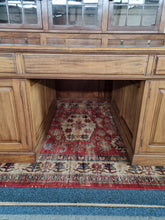 Load image into Gallery viewer, Antique Oak Partner's Desk Early 20th Century