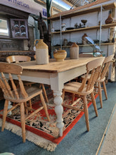 Load image into Gallery viewer, Victorian Antique Pine Kitchen Scrub Top Dining Table