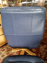 Load image into Gallery viewer, Leather Recliner Swivel Chair & Foot Stool By Swedish Company Soderbergs