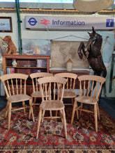 Load image into Gallery viewer, Farmhouse Country Pine Kitchen Dining Chairs