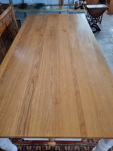 Load image into Gallery viewer, Oak Farmhouse Kitchen Dining Table With Drawer