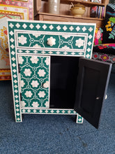 Load image into Gallery viewer, Green Bone Inlay Nightstand Bedside Cabinet
