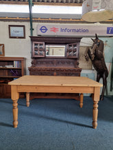 Load image into Gallery viewer, Vintage Pine Farmhouse Scrub Top Dining/Kitchen Table With A Drawer - Charlotte Rose Interiors