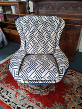 Load image into Gallery viewer, Mid Century Swivel Ascent Armchair, On Chromium Plated Tubular Base