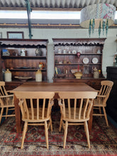 Load image into Gallery viewer, Vintage Oak Farmhouse Kitchen Dining Table