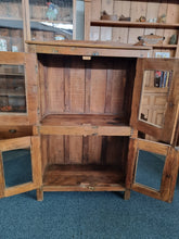 Load image into Gallery viewer, Reclaimed Hardwood Cupboard With Glazed Doors
