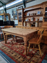 Load image into Gallery viewer, Farmhouse Vintage Scrub Top Pine Dining Table