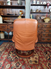 Load image into Gallery viewer, Stressless Ekornes Reclining Leather Chair & Footstool