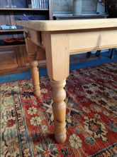 Load image into Gallery viewer, Farmhouse Vintage Scrub Top Pine Dining Table With A Single Drawer