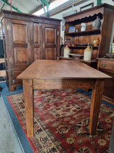 Load image into Gallery viewer, Vintage Oak Farmhouse Kitchen Dining Table