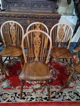 Load image into Gallery viewer, Set Of Six Beech And Elm Windsor Chairs 4+2 - Charlotte Rose Interiors