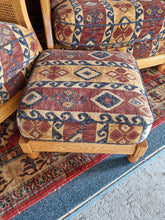 Load image into Gallery viewer, Pair Of Ercol Bergere Solid Ash Armchairs & Footstool