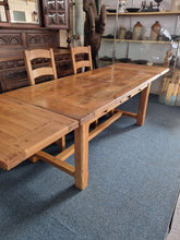 Load image into Gallery viewer, French Oak Farmhouse Extending Dining Table And Chairs With Matching Cupboard - Charlotte Rose Interiors