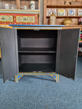 Load image into Gallery viewer, Hand Painted Cabinet/Cupboard Blue Floral