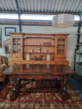 Load image into Gallery viewer, Oak Refectory Table Country Kitchen Farmhouse Table Dining Table