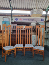 Load image into Gallery viewer, Set Of Four Chairs In The Style Of Charles Rennie Mackintosh - Charlotte Rose Interiors