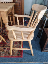 Load image into Gallery viewer, Pine Farmhouse Scrub Top Kitchen Dining Table & Eight Dining Chairs