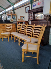 Load image into Gallery viewer, Ladder Back Dining Chairs Set Of Six Four Chairs And Two Carvers - Charlotte Rose Interiors
