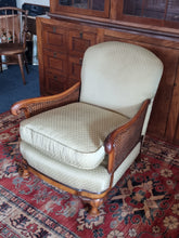 Load image into Gallery viewer, Early 20thC Art Deco Mahogany and Cane Bergere Chair