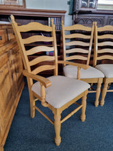 Load image into Gallery viewer, Ladder Back Dining Chairs Set Of Six Four Chairs And Two Carvers - Charlotte Rose Interiors