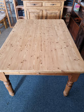 Load image into Gallery viewer, Vintage Pine Farmhouse Scrub Top Dining/Kitchen Table With A Drawer - Charlotte Rose Interiors
