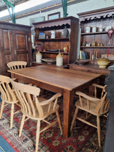 Load image into Gallery viewer, Vintage Oak Farmhouse Kitchen Dining Table