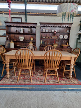 Load image into Gallery viewer, Farmhouse Pine Scrub Top Kitchen Dining Table