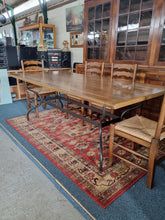 Load image into Gallery viewer, Oak Planked Top Dining Table