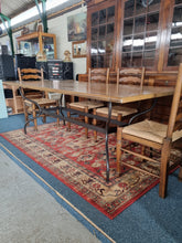 Load image into Gallery viewer, Oak Planked Top Dining Table