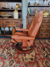 Load image into Gallery viewer, Stressless Ekornes Reclining Leather Chair & Footstool