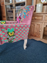 Load image into Gallery viewer, Armchair Upholstered With Decorative Hand Crewel Work