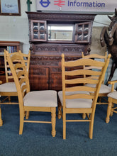 Load image into Gallery viewer, Ladder Back Dining Chairs Set Of Six Four Chairs And Two Carvers - Charlotte Rose Interiors