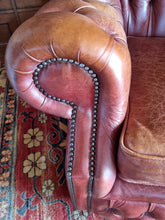Load image into Gallery viewer, Vintage Leather Button Back Arm Chair