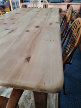 Load image into Gallery viewer, Vintage Substantial Pine Farmhouse Scrub Top Dining/Kitchen Table