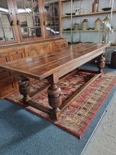 Load image into Gallery viewer, Oak Refectory Dining Table Farmhouse Kitchen Country House Table