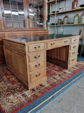 Load image into Gallery viewer, Antique Oak Partner's Desk Early 20th Century
