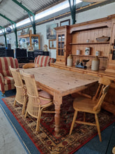 Load image into Gallery viewer, Farmhouse Scrub Top Pine Dining Table
