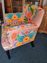 Load image into Gallery viewer, Armchair Upholstered With Decorative Hand Crewel Work Of Flowers