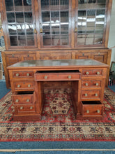 Load image into Gallery viewer, Victorian Mahogany Twin Pedestal Desk Hobbs & Co London
