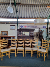 Load image into Gallery viewer, Ladder Back Dining Chairs Set Of Six Four Chairs And Two Carvers - Charlotte Rose Interiors