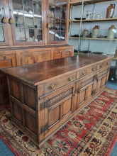 Load image into Gallery viewer, Carved Oak Dresser Base In The Style Of Titchmarsh And Goodwin