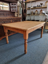 Load image into Gallery viewer, Vintage Pine Farmhouse Scrub Top Dining/Kitchen Table With A Drawer - Charlotte Rose Interiors