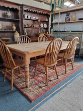 Load image into Gallery viewer, Farmhouse Pine Scrub Top Kitchen Dining Table