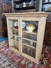 Load image into Gallery viewer, Vintage Old Pine Glazed Wall Cupboard
