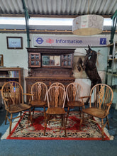 Load image into Gallery viewer, Set Of Six Beech And Elm Windsor Chairs 4+2 - Charlotte Rose Interiors